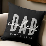 Coolest Dad Since 20XX Modern Simple Preppy Cushion<br><div class="desc">This simple and modern design is composed of san serif typography.</div>
