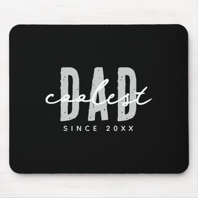 Coolest Dad Since 20xx Modern Simple Preppy  Mouse Mat (Front)