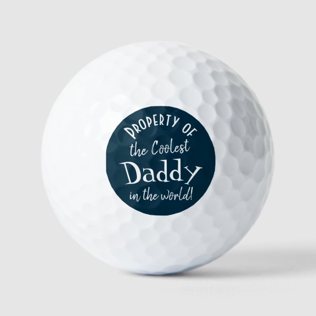 Coolest Daddy in the World Golf Balls (Front)