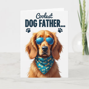 Coolest Dog Father Blue Shades Card