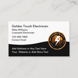 Coolest Electrician Service Business Cards