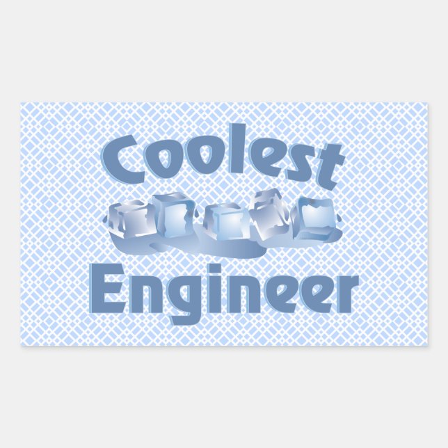 Coolest Engineer Rectangular Sticker (Front)