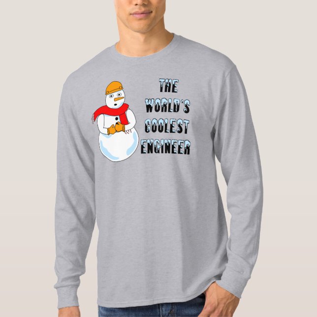 Coolest Engineer Snowman T-Shirt (Front)