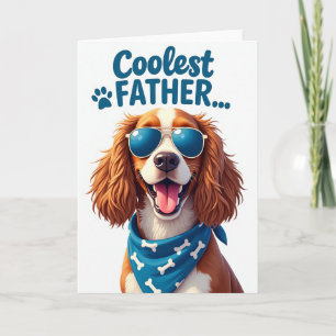 Coolest Father Paw Print Card