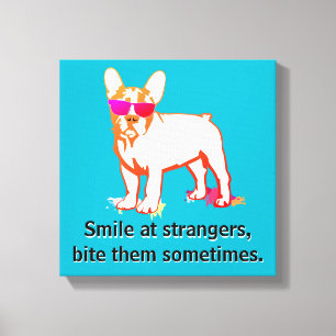 Coolest French Bulldog Boy Canvas Print