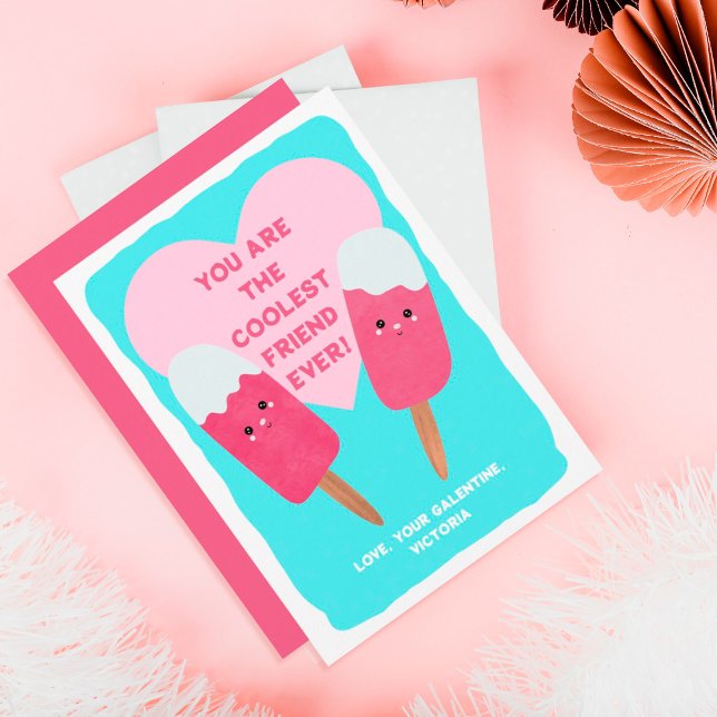 Coolest Friend Popsicle Galentine's Valentine's Holiday Card (Creator Uploaded)