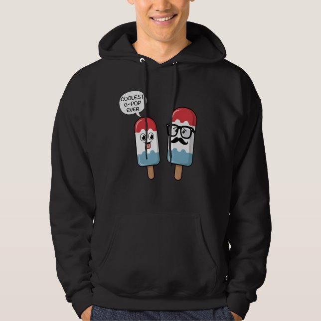Coolest G-Pop Ever Funny Grandfather Popsicle Ice  Hoodie (Front)