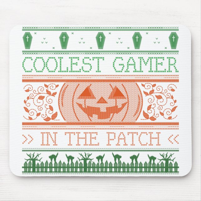 Coolest Gamer In The Patch Mouse Mat (Front)