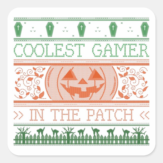 Coolest Gamer In The Patch  Square Sticker (Front)