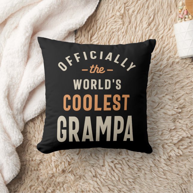 Coolest Grampa: Certified Awesome Cushion (Blanket)