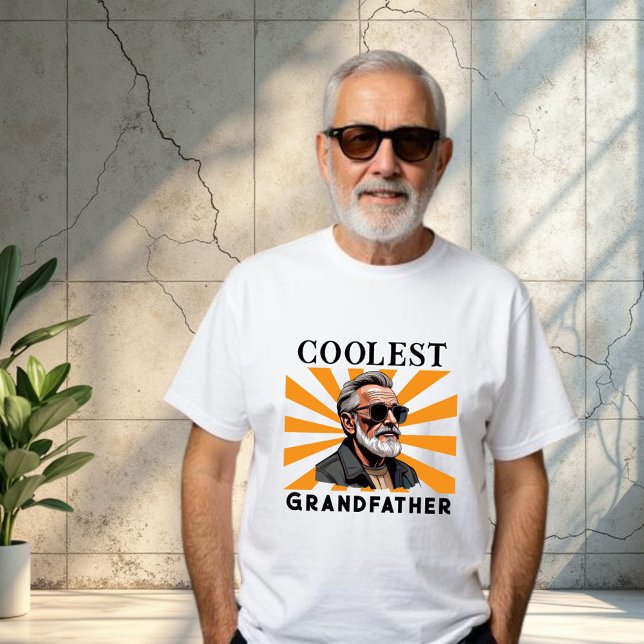 Coolest Grandfather Funny Retro Cool Sunglasses T-Shirt (Creator Uploaded)