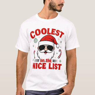 Coolest Grandpa on the Nice List | Modern Holiday  T-Shirt