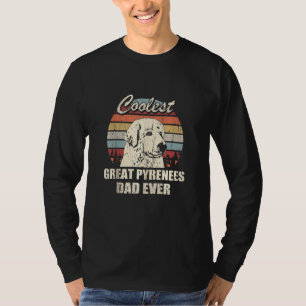 Coolest Great Pyrenees Dad Ever Vintage Retro T-Shirt