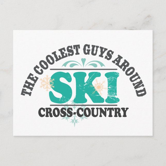 Coolest Guys XC Ski Postcard (Front)