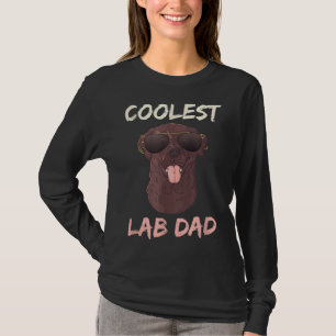 Coolest Lab Dad For Black Labrador Dog T-Shirt