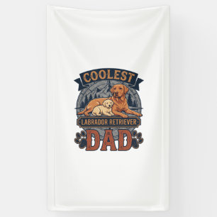 Coolest Labrador Retriever Dad Dog Mountain Paw Pr Banner