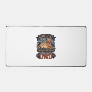Coolest Labrador Retriever Dad Dog Mountain Paw Pr Desk Mat