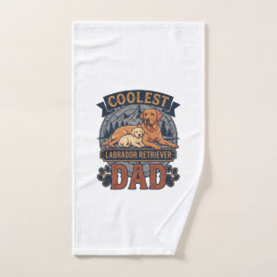 Coolest Labrador Retriever Dad Dog Mountain Paw Pr Hand Towel