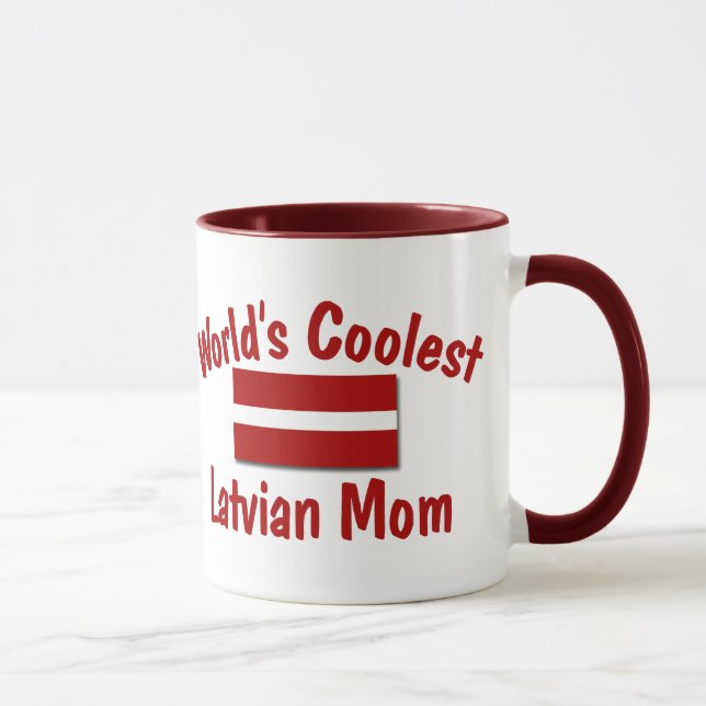 Coolest Latvian Mum Mug (Right)