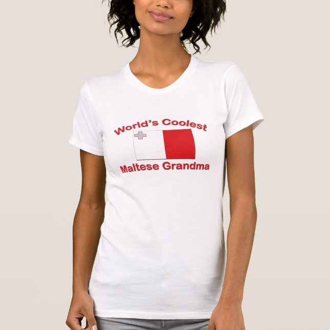 Coolest Maltese Grandma T-Shirt (Front)