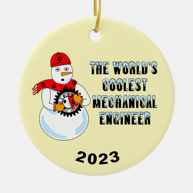 Coolest Mechanical Engineer Ceramic Ornament (Front)