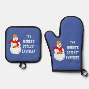 Coolest Mechanical Engineer Ceramic Ornament Oven Mitt & Pot Holder Set