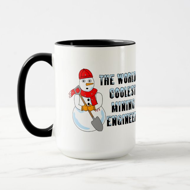 Coolest Mining Engineer Snowman Mug (Left)