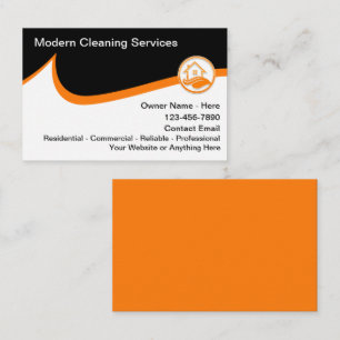 Coolest Modern Cleaning Services Business Card