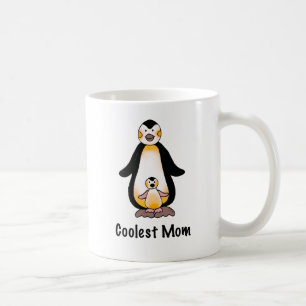 Coolest Mom Penguin Family Design Coffee Mug