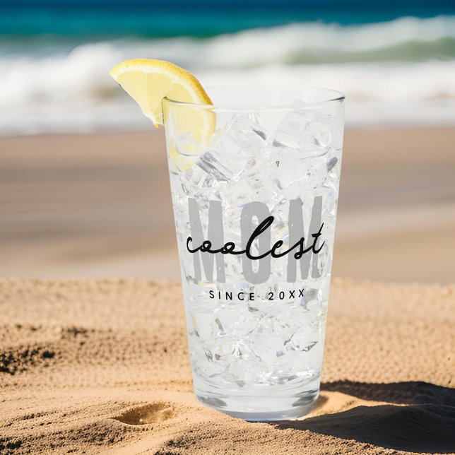 Coolest Mum Since 20XX Modern Simple Preppy Glass (Creator Uploaded)