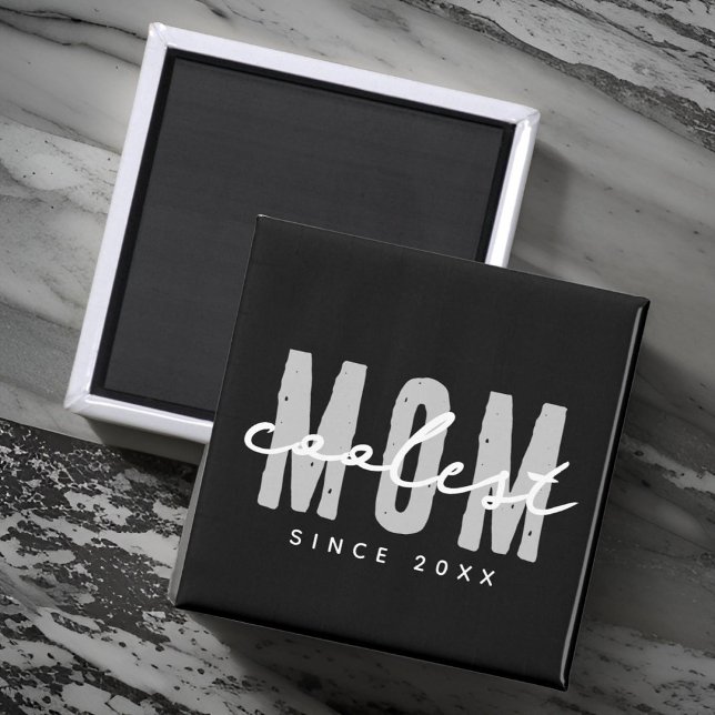 Coolest Mum Since 20XX Modern Simple Preppy Magnet (Creator Uploaded)