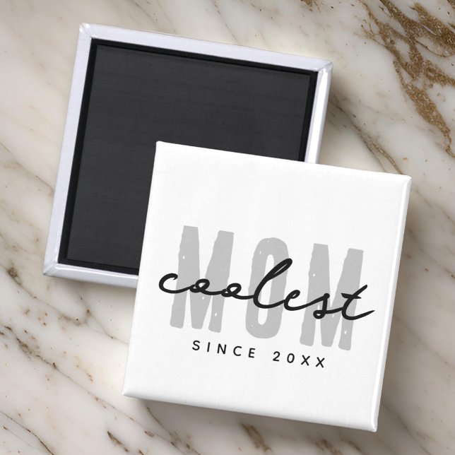 Coolest Mum Since 20XX Modern Simple Preppy Magnet (Creator Uploaded)