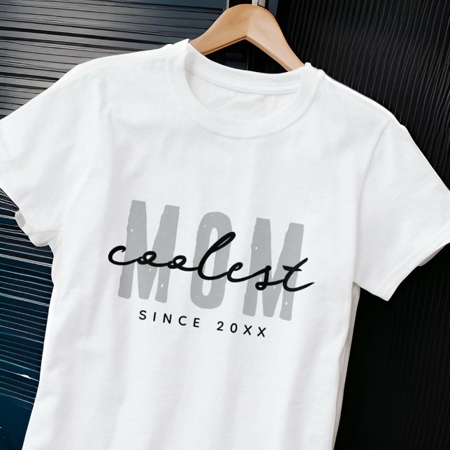 Coolest Mum Since 20XX Modern Simple Preppy T-Shirt (Creator Uploaded)