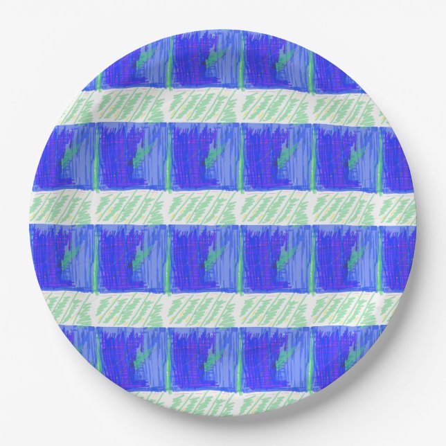 Coolest Nautical Abstract  Paper Plate (Front)