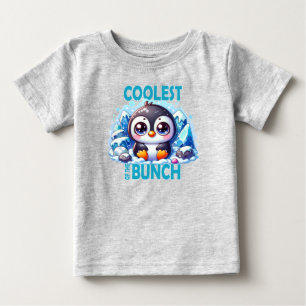Coolest of the Bunch pun Cute baby Penguin cartoon T-Shirt