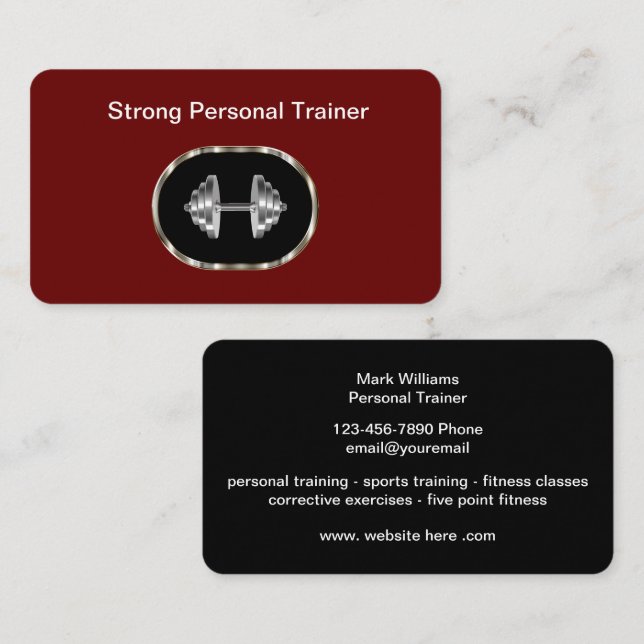 Coolest Personal Training Business Cards (Front/Back)