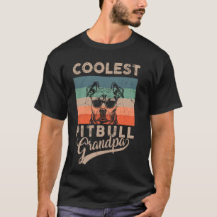 Coolest Pitbull Grandpa Men Gifts Funny Dog Grandp T-Shirt