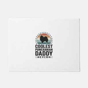 Coolest Pomeranian Daddy Vintage Dog Dad Shirt_1 Doormat