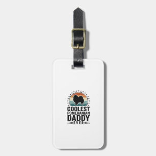 Coolest Pomeranian Daddy Vintage Dog Dad Shirt_1 Luggage Tag