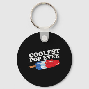 Coolest Pop Ever Popsicle Funny Retro Bomb Fathers Key Ring