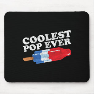 Coolest Pop Ever Popsicle Funny Retro Bomb Fathers Mouse Mat