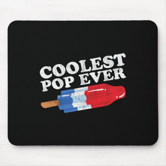 Coolest Pop Ever Popsicle Funny Retro Bomb Fathers Mouse Mat (Front)