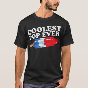 Coolest Pop Ever Popsicle Funny Retro Bomb Fathers T-Shirt