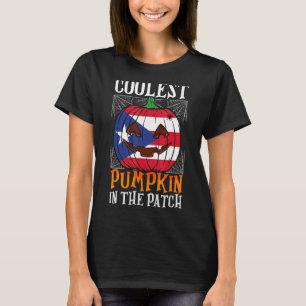 Coolest Pumpkin In The Patch Boricua Flag Jack Ou2 T-Shirt