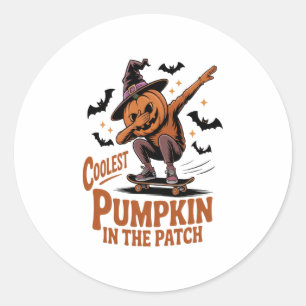 Coolest Pumpkin in the Patch Classic Round Sticker