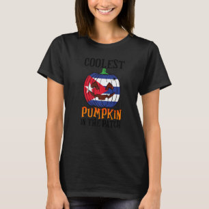 Coolest Pumpkin In The Patch Cuban Flag Jack Ou201 T-Shirt