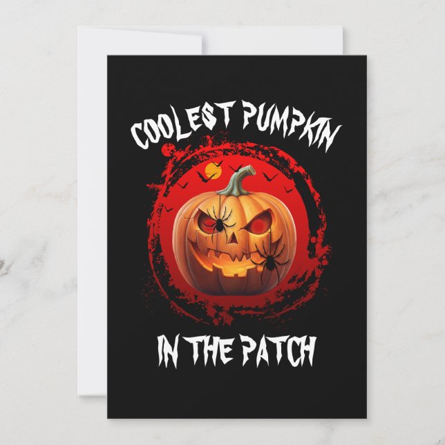 COOLEST PUMPKIN IN THE PATCH CUSTOM INVITATION (Front)