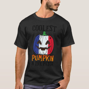 Coolest Pumpkin In The Patch French Flag Jack Ou20 T-Shirt