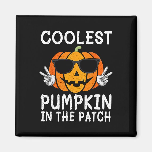 Coolest Pumpkin In The Patch Fun Boys Girls Kids H Magnet (Front)