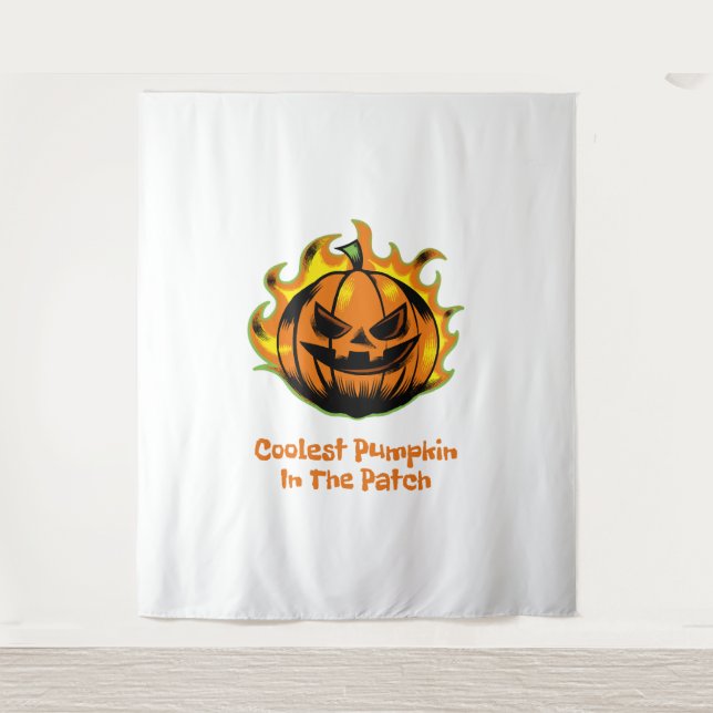 Coolest Pumpkin In The Patch Funny Halloween Men Tapestry (Front)